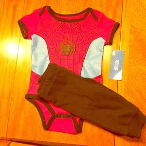 Spider-Man onesie and pants NEW with TAGS